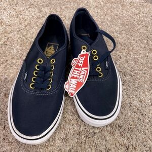 Vans Dark Blue Sneakers with Yellow Accents